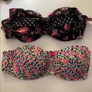 Victoria’s Secret Strapless bathing suit tops!